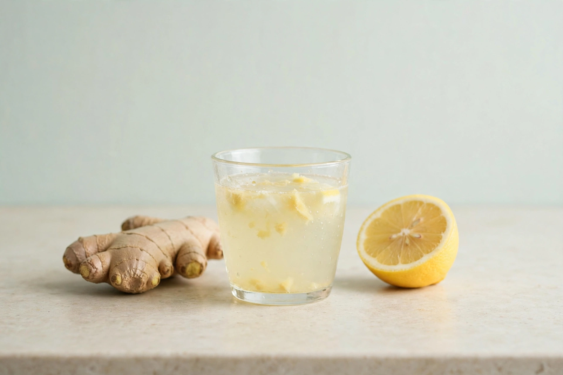 A small, gentle electrolyte drink being sipped slowly at home